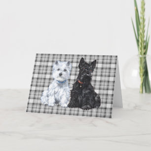 Tarjeta de felicitación del Terrier Escocés