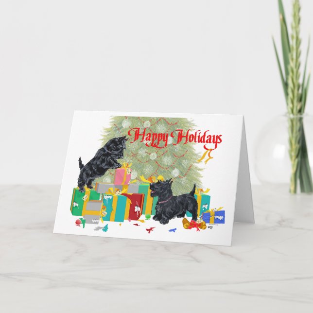 Tarjeta de felicitación del Terrier Escocés (Anverso)