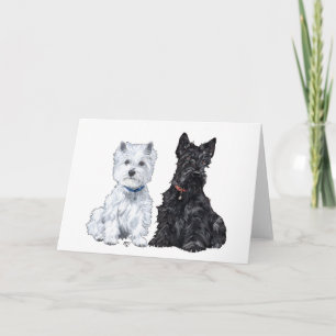 Tarjeta de felicitación del Terrier Escocés