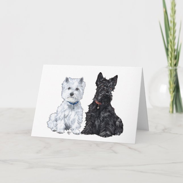Tarjeta de felicitación del Terrier Escocés (Anverso)