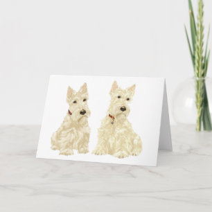 Tarjeta de felicitación del Terrier Escocés