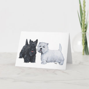 Tarjeta de felicitación del Terrier Escocés