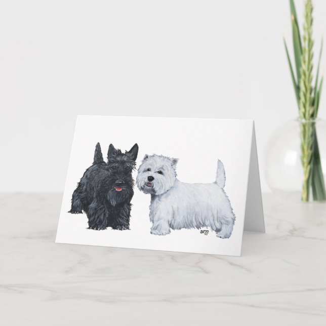 Tarjeta de felicitación del Terrier Escocés (Anverso)