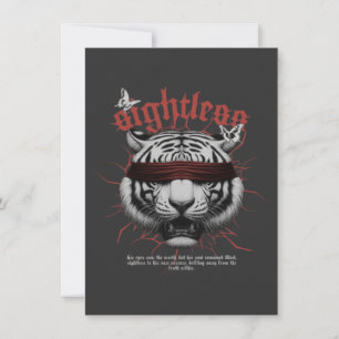 Tarjeta de Felicitación del Tigre Blanco Edgy: Est