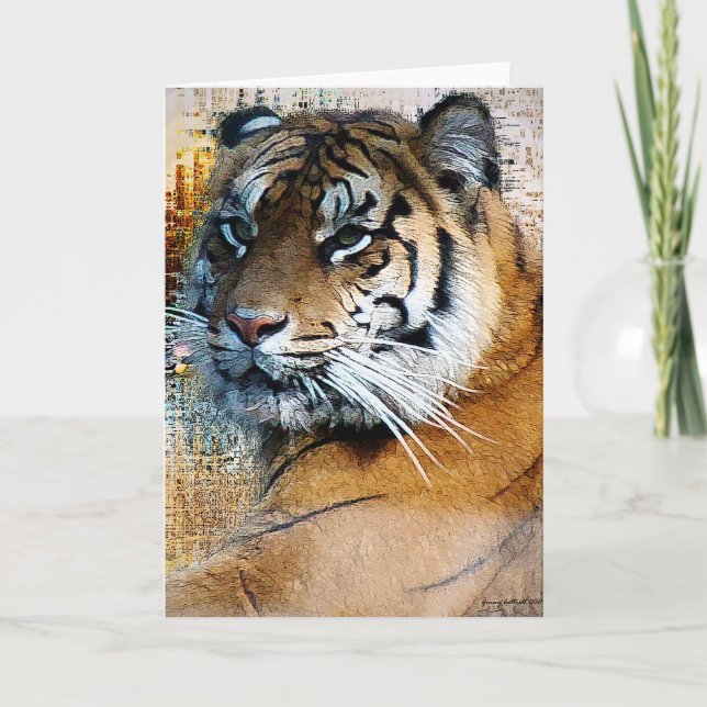 Tarjeta de felicitación del tigre I (Anverso)