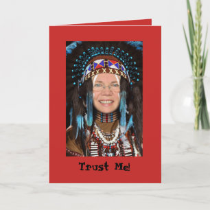 Tarjeta de felicitación del tocado del nativo