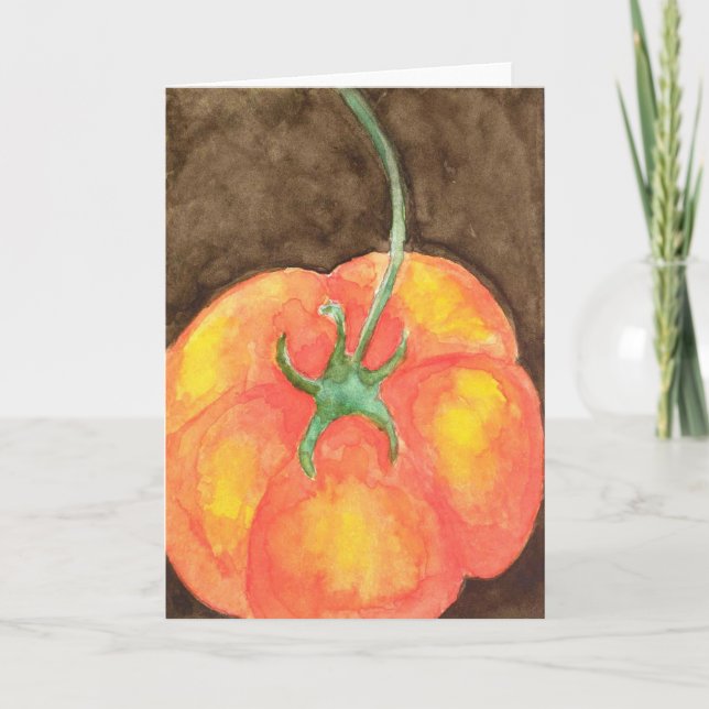 Tarjeta de felicitación del tomate (Anverso)