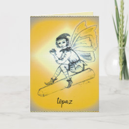 Tarjeta de felicitación del Topaz/de noviembre