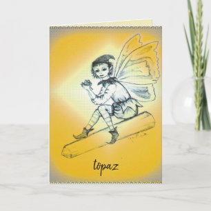 Tarjeta de felicitación del Topaz/de noviembre