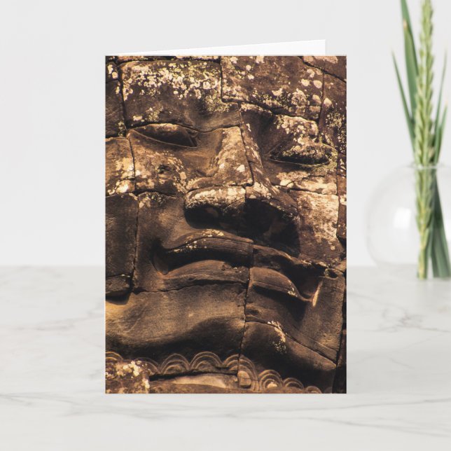 Tarjeta de felicitación del Totem de Buda de Angko (Anverso)