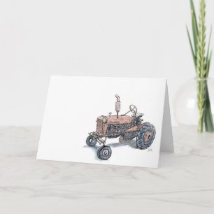 Tarjeta de felicitación del tractor