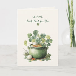 Tarjeta de felicitación del trébol de la suerte ir