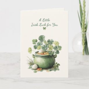 Tarjeta de felicitación del trébol de la suerte ir