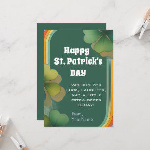 Tarjeta de felicitación del trébol del día de San