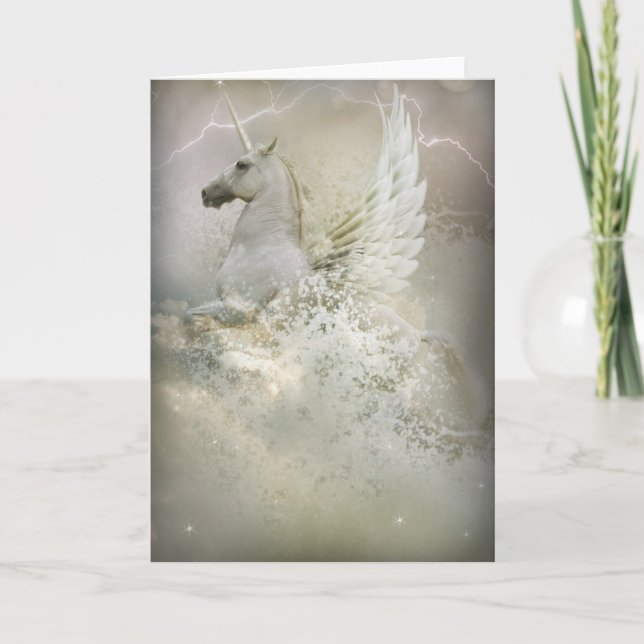 Tarjeta de felicitación del unicornio (Anverso)