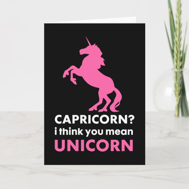 Tarjeta de felicitación del unicornio del (Anverso)
