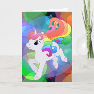 Tarjeta de felicitación del unicornio del arco