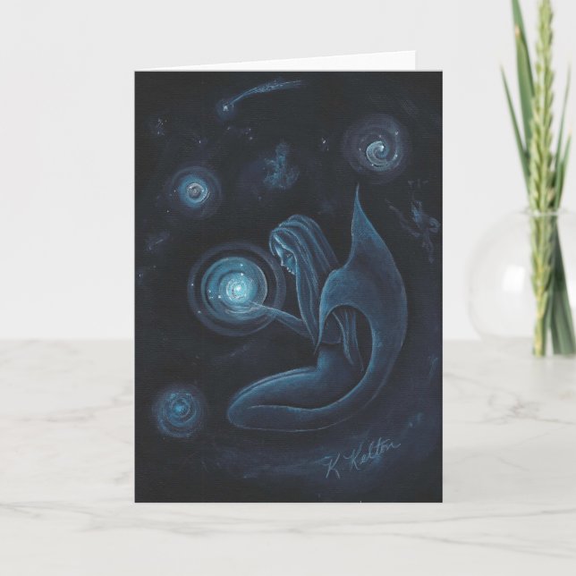 Tarjeta de felicitación del universo de la sirena (Anverso)