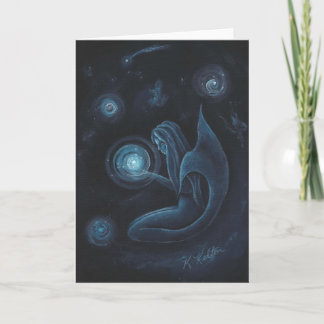 Tarjeta de felicitación del universo de la sirena