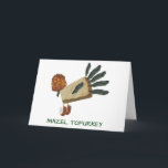 Tarjeta de felicitación del veggie de Mazel<br><div class="desc">Tarjeta perfecta de Thanksgivukkah para el vegetariano judío en su vida.</div>