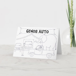 Tarjeta de felicitación del vendedor de coches