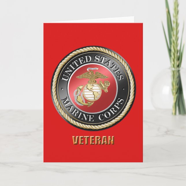 Tarjeta de felicitación del veterano del USMC (Anverso)