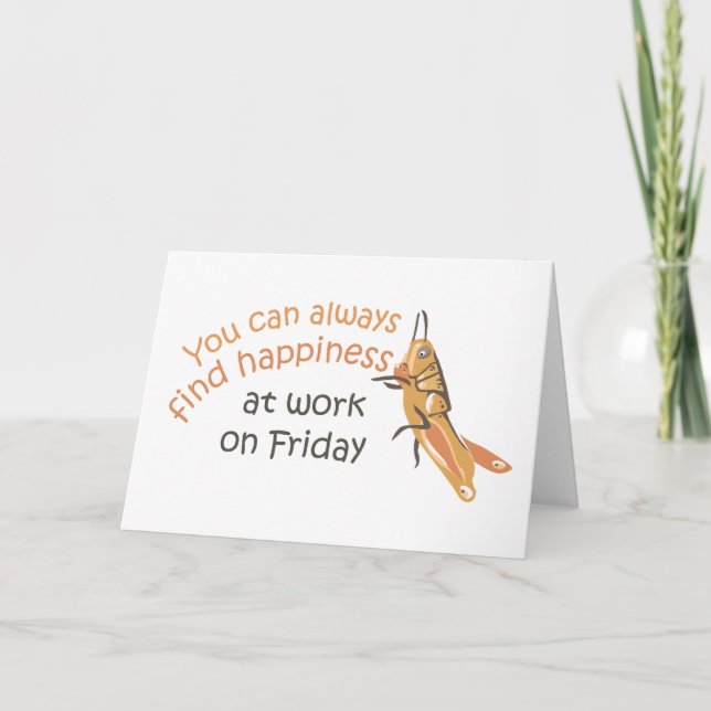 Tarjeta de felicitación del viernes feliz (Anverso)