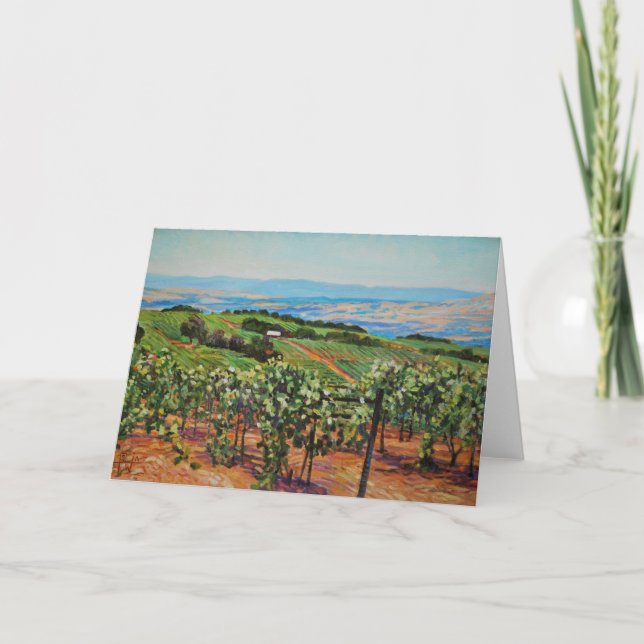 Tarjeta de felicitación del viñedo (Anverso)