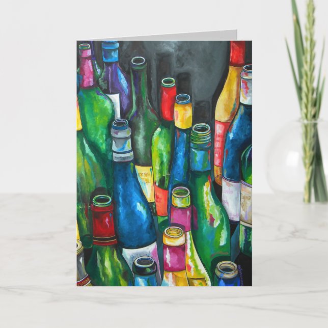 Tarjeta de felicitación del vino (Anverso)