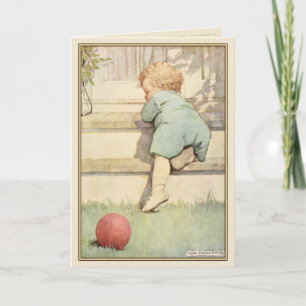 Tarjeta de felicitación del vintage con el