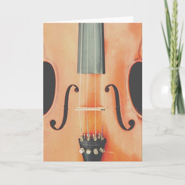 Tarjeta de felicitación del violín (Anverso)