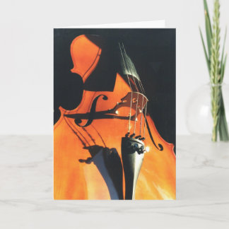 Tarjeta de felicitación del violoncelo que asoma