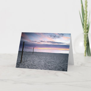 Tarjeta de felicitación del voleibol de playa de