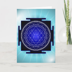 tarjeta de felicitación del yantra del sri