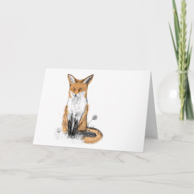 tarjeta de felicitación del zorro (Anverso)