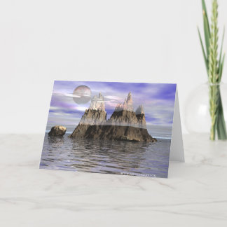 Tarjeta de felicitación dentada de la isla