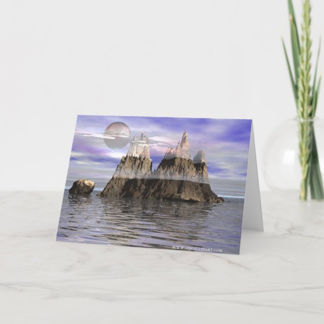 Tarjeta de felicitación dentada de la isla (Anverso)
