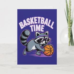 Tarjeta de Felicitación Deportiva de Mapache de Ti