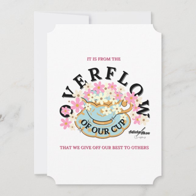 Tarjeta de felicitación desbordada por el poeta Ad (Anverso)