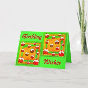Tarjeta de felicitación "Deseos de cumpleaños" y m
