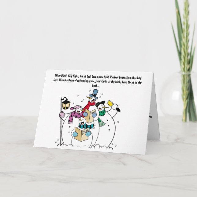 Tarjeta de felicitación devocional para navidades (Anverso)