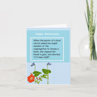 Tarjeta de felicitación devotadora para el anivers