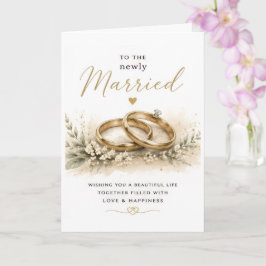 Tarjeta de felicitación día de la boda