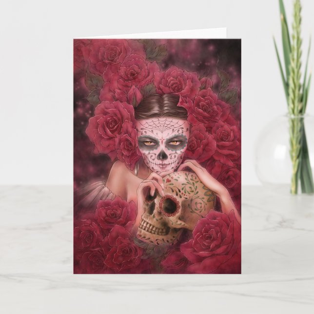 Tarjeta de felicitación Dia de los Muertos (Anverso)