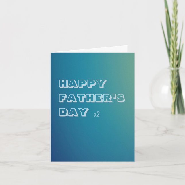 Tarjeta de felicitación - Día del padre gay x2 (Anverso)