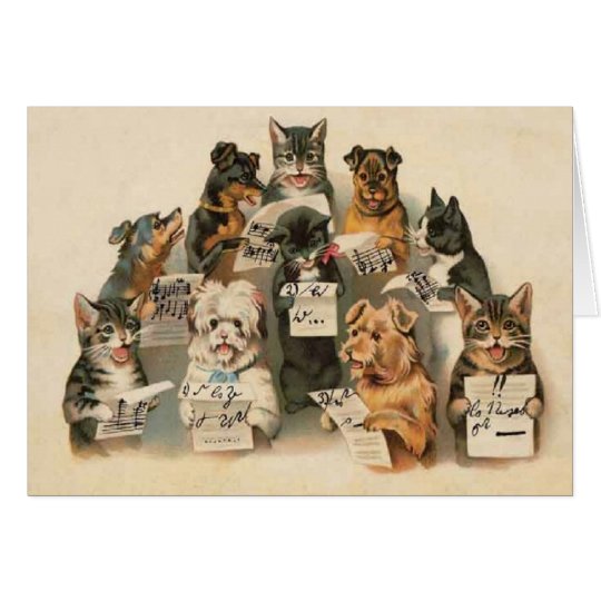 Tarjeta de felicitación diaria de los perros
