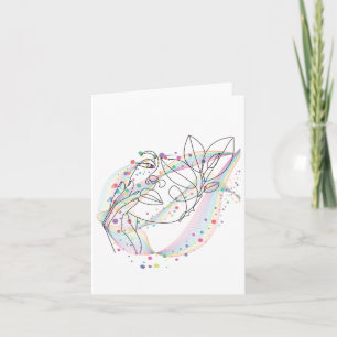 Tarjeta de felicitación, dibujo lineal, tarjeta de