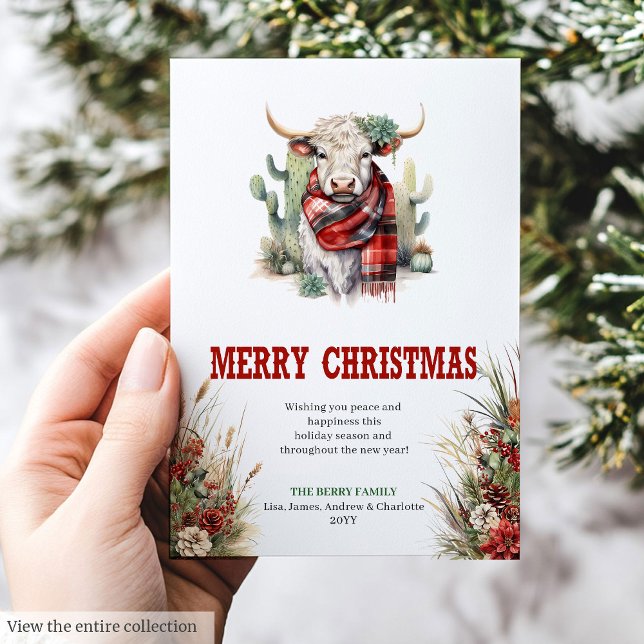 Tarjeta de felicitación digital de Navidad con est (Farmhouse Christmas greeting card digital file

)