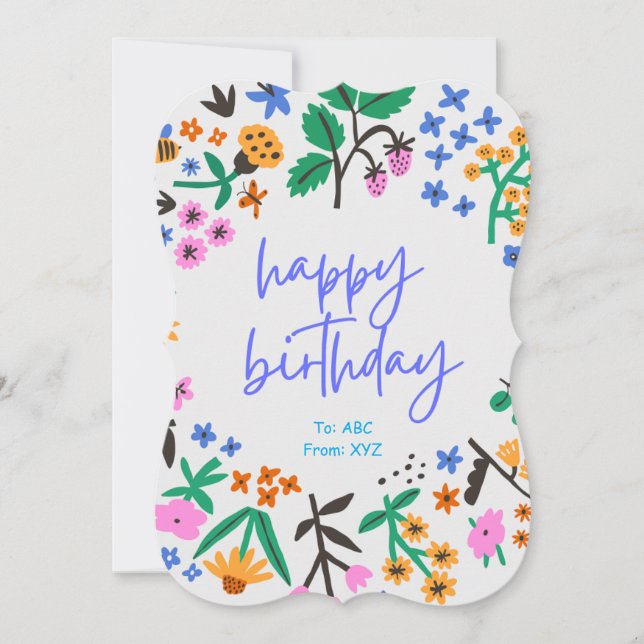 Tarjeta de felicitación digital de Personalizable  (Anverso)