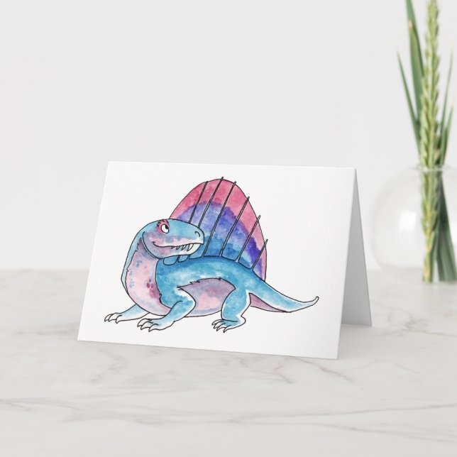 Tarjeta de felicitación Dimetrodon (Anverso)